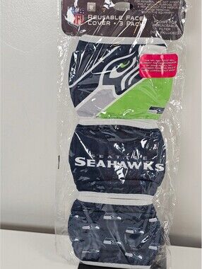 NFL Seattle Seahawks Reusable Face Cover 3 Pack